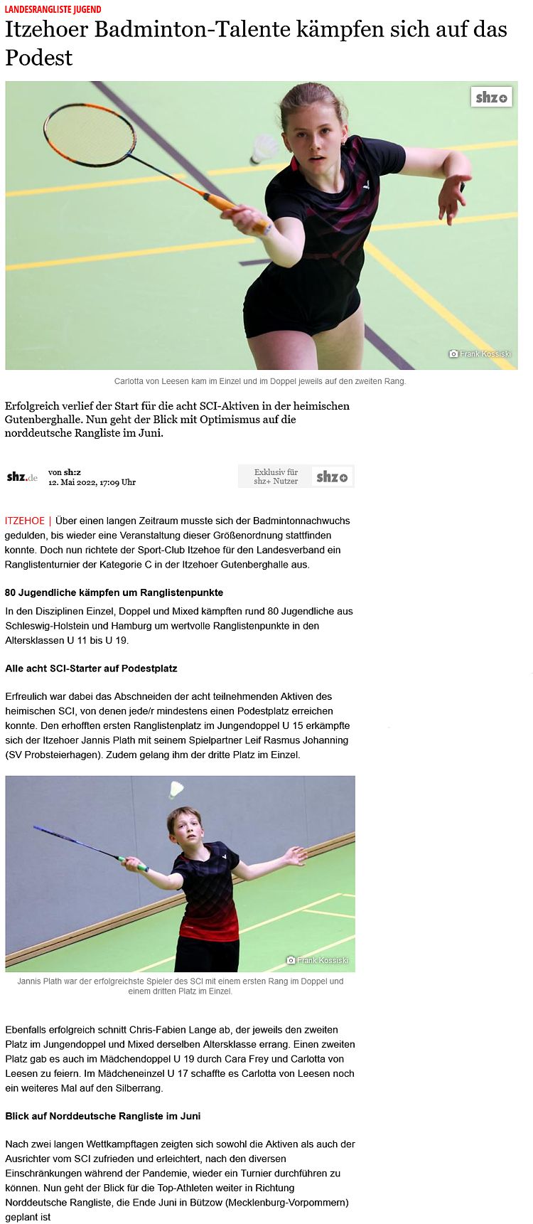 SC Itzehoe, SCI-Badminton