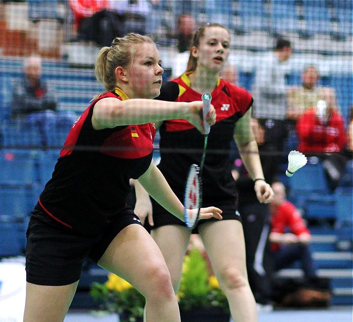 Jennifer Karnot und Lara Käpplein, © Badmintonfotos von Frank Kossiski