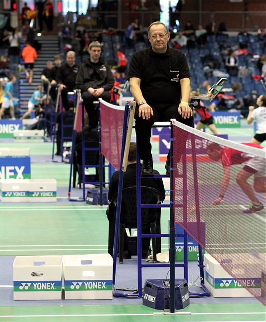 Die Schiedsrichter bei der Arbeit, © Badmintonfotos von Frank Kossiski