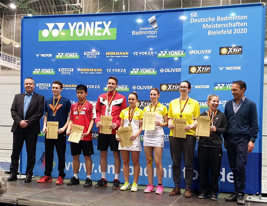  Thomas Born, Niklas Niemczyk, Jones Ralfy Jansen, Mark Lamsfuß, Theresa Wurm, Annika Horbach, Joyce Grimm, Katharina Altenbeck und Axel Seemann, © Badmintonfotos von Frank Kossiski