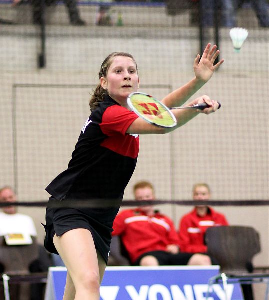 Badminton-Länderspiel Badminton-Länderspiel U 19 Deutschland - Dnemark am 18.08.2010 in Neustadt am Rbenberge, © Fotos von Frank Kossiski