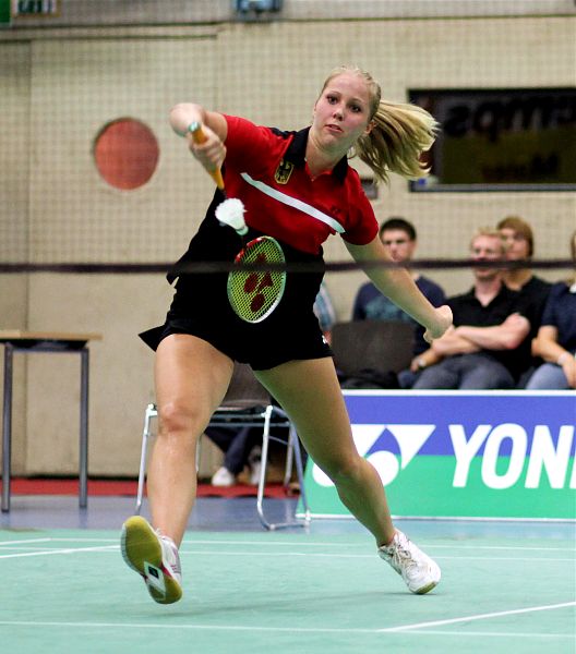 Badminton-Länderspiel Badminton-Länderspiel U 19 Deutschland - Dnemark am 18.08.2010 in Neustadt am Rbenberge, © Fotos von Frank Kossiski