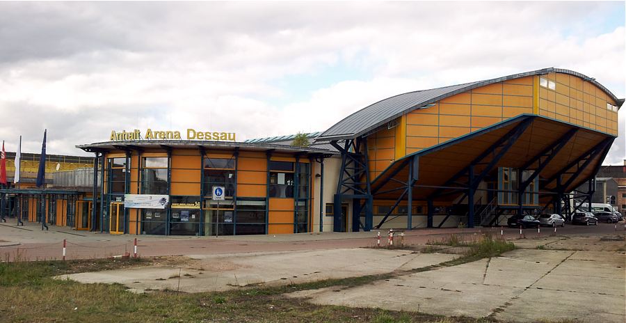 Anhalt-Arena in Dessau, © Foto von Frank Kossiski