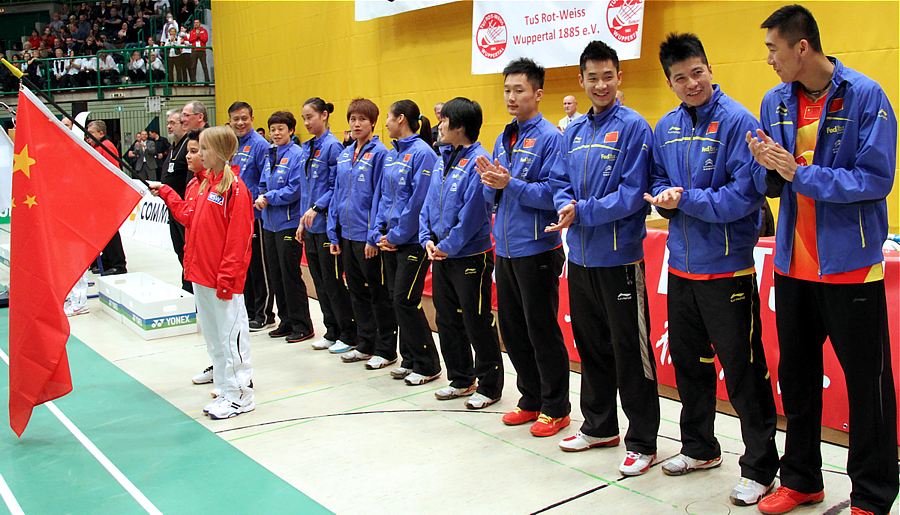 Die chinesische Nationalmannschaft, © Foto von Frank Kossiski