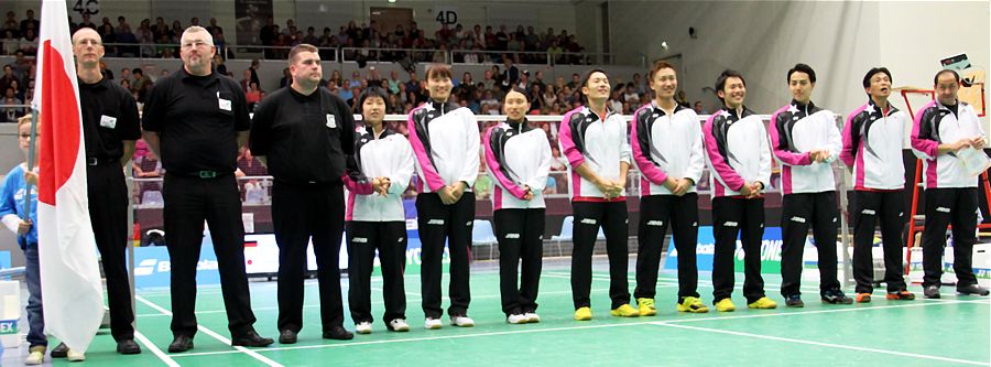 Die Badminton-Nationalmannschaft Japans, © Badmintonfotos von Frank Kossiski