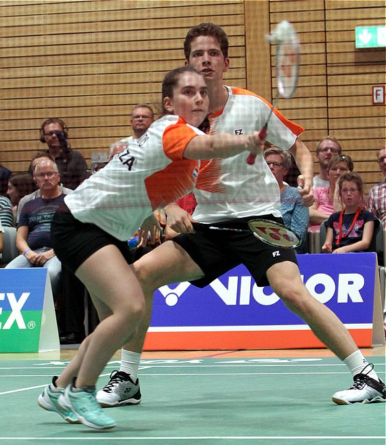 Badminton-Länderspiel Deutschland - Niederlande in Brokdorf, ausgerichtet durch den Sport-Club Itzehoe