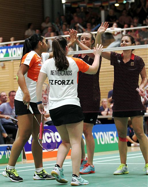 Badminton-Länderspiel Deutschland - Niederlande in Brokdorf, ausgerichtet durch den Sport-Club Itzehoe