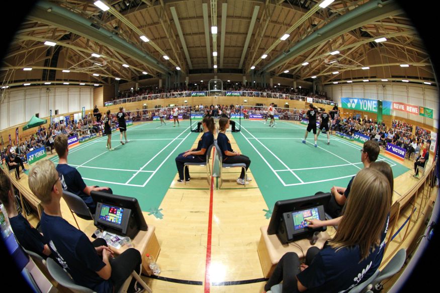 Badminton-Länderspiel Deutschland - Niederlande in Brokdorf, ausgerichtet durch den Sport-Club Itzehoe