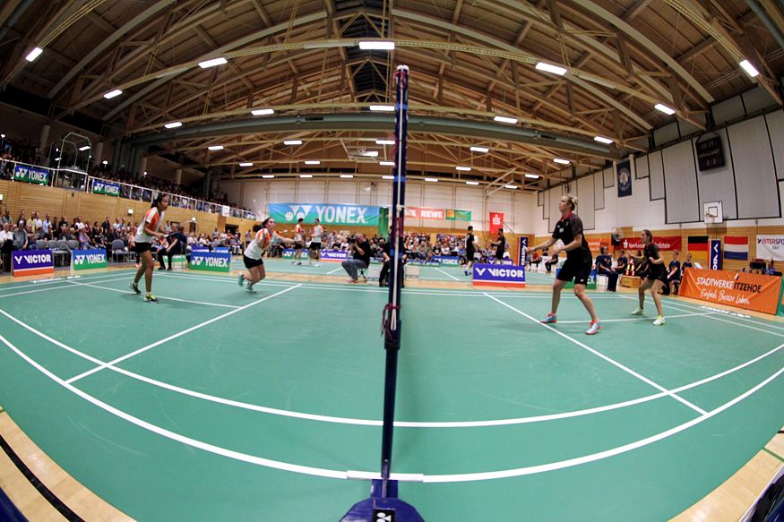 Badminton-Länderspiel Deutschland - Niederlande in Brokdorf, ausgerichtet durch den Sport-Club Itzehoe