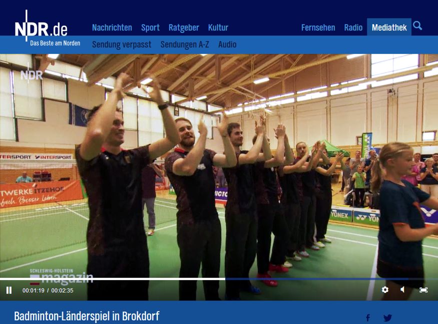 Badminton-Länderspiel Deutschland - Niederlande in Brokdorf, ausgerichtet durch den Sport-Club Itzehoe