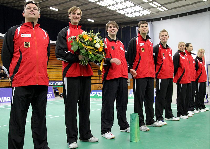 Badminton-Länderspiel Deutschland - Spanien am 26.01.2010 in Augsburg, © Fotos von Frank Kossiski