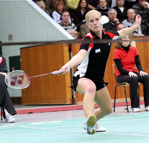 Badminton-Länderspiel Deutschland - Spanien am 26.01.2010 in Augsburg, © Fotos von Frank Kossiski