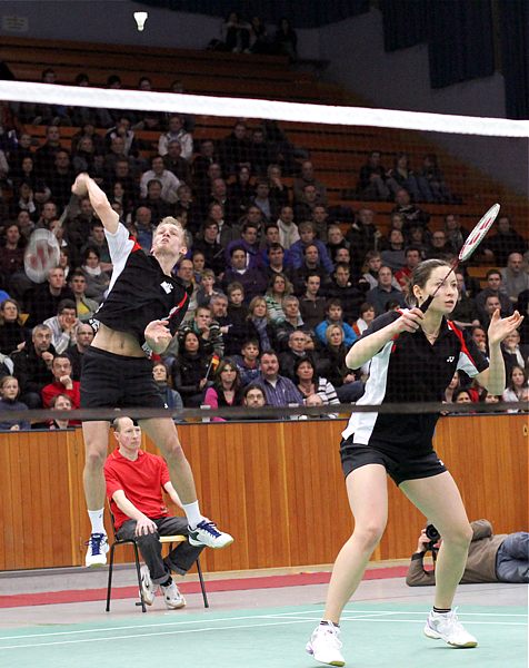 Badminton-Länderspiel Deutschland - Spanien am 26.01.2010 in Augsburg, © Fotos von Frank Kossiski