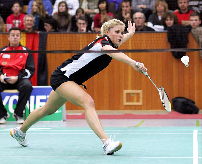 Badminton-Länderspiel Deutschland - Spanien am 26.01.2010 in Augsburg, © Fotos von Frank Kossiski