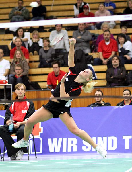 Badminton-Länderspiel Deutschland - Spanien am 26.01.2010 in Augsburg, © Fotos von Frank Kossiski