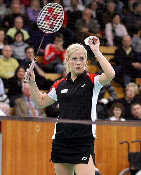 Badminton-Länderspiel Deutschland - Spanien am 26.01.2010 in Augsburg, © Fotos von Frank Kossiski