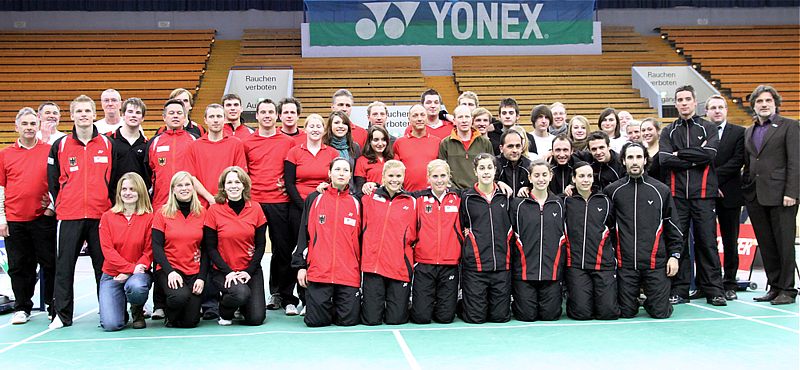 Badminton-Länderspiel Deutschland - Spanien am 26.01.2010 in Augsburg, © Fotos von Frank Kossiski