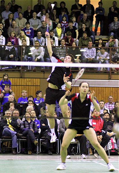 Badminton-Länderspiel Deutschland - Spanien am Spanien am 27.01.2010 in Kaiserslautern, © Fotos von Frank Kossiski