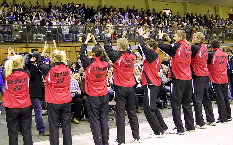 Badminton-Länderspiel Deutschland - Spanien am Spanien am 27.01.2010 in Kaiserslautern, © Fotos von Frank Kossiski